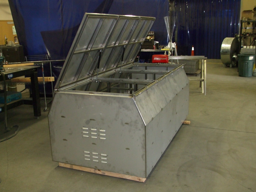 food storage container during inspection